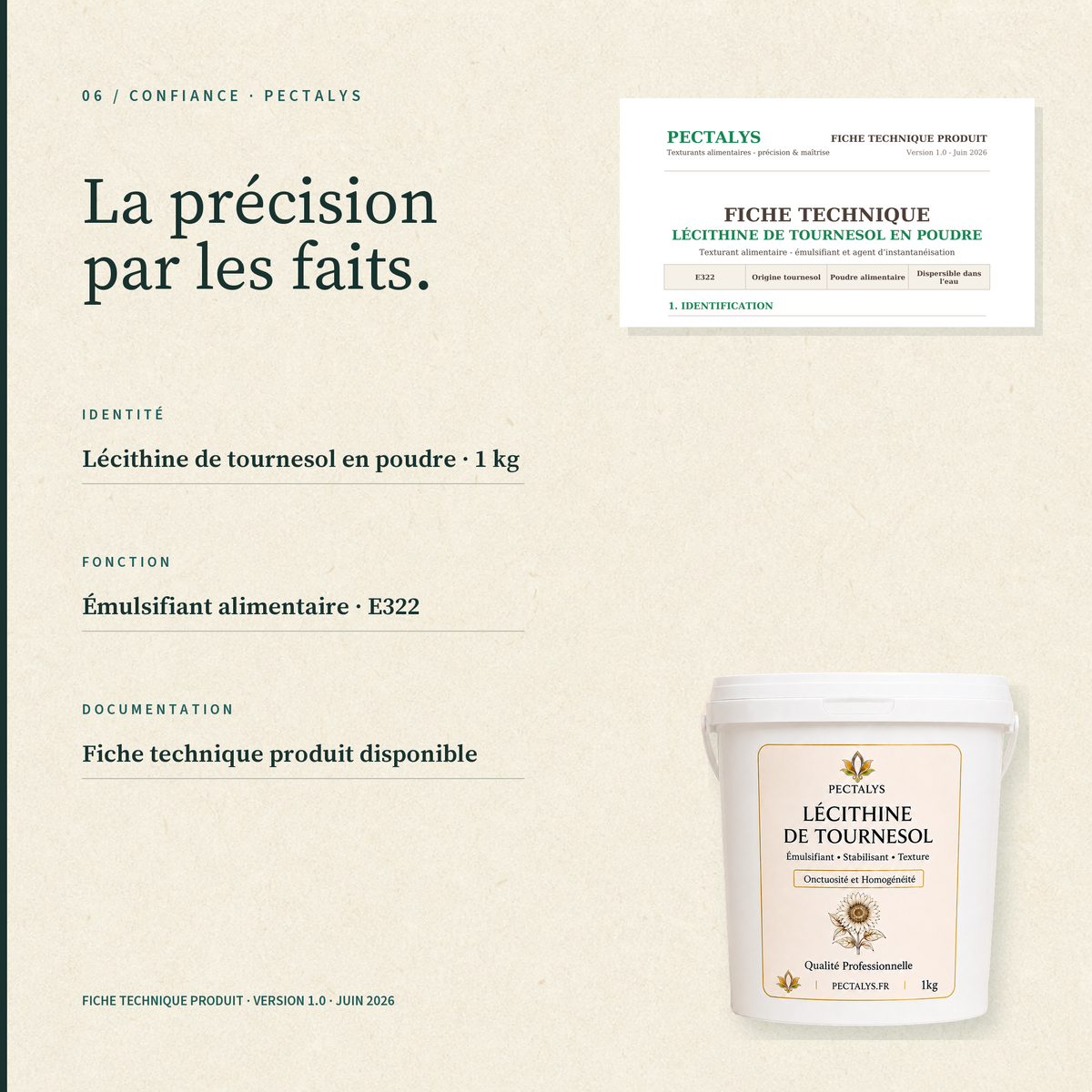 Lécithine de tournesol - 1kg