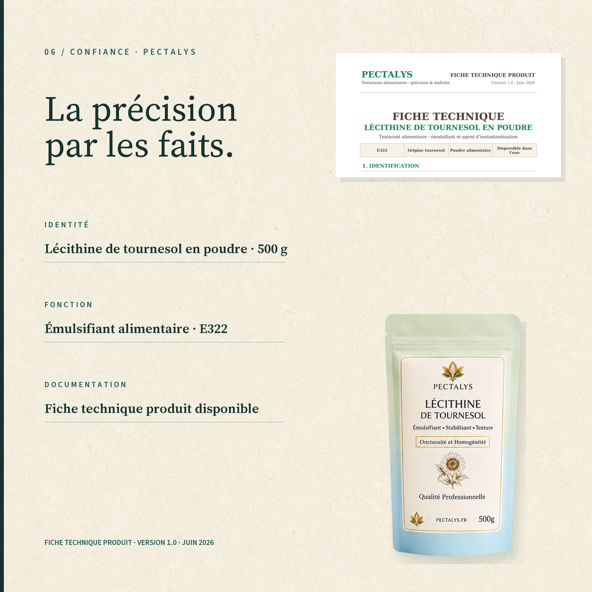 Lécithine de tournesol - 500g