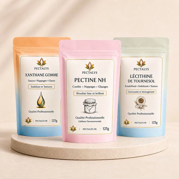 Pack Découverte Pectalys 3 x 125g avec Pectine NH Nappage, Gomme de xanthane et Lécithine de tournesol