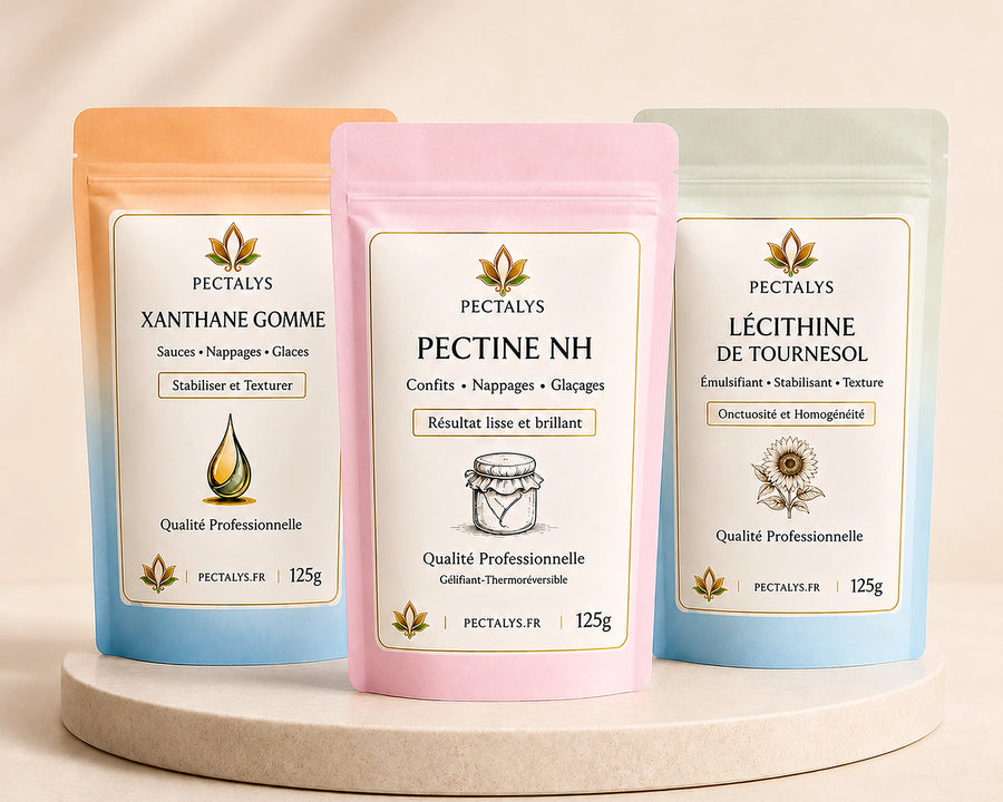 Pack Découverte Pectalys 3 x 125g avec Pectine NH Nappage, Gomme de xanthane et Lécithine de tournesol